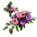 STROIK KOMPLET NA GRÓB KOMPOZYCJA NA CMENTARZ RÓŻA