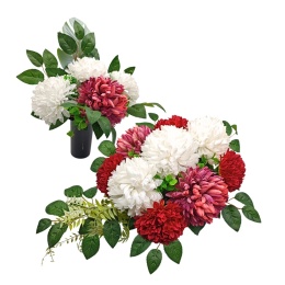 STROIK KOMPLET NA GRÓB KOMPOZYCJA NA CMENTARZ CHRYZANTEMA