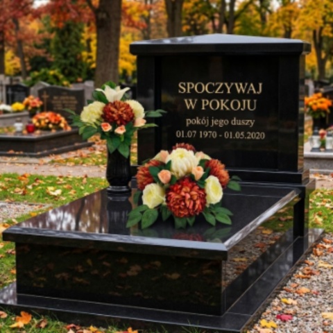 Komplet na grób z chryzantemą i różą