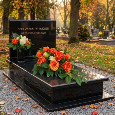 Komplet nagrobny z różami