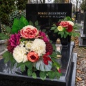 Komplet nagrobny z chryzantemą i magnolią LZ45